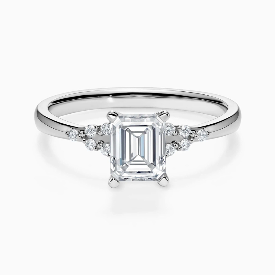 Nhẫn cầu hôn Emerald Cluster Two Sides - ERBD013-LD